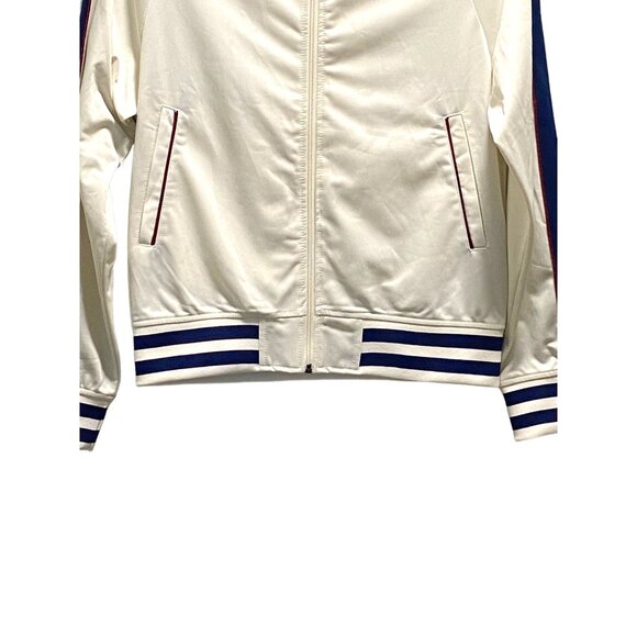 Footlocker Mens Zip Up Track Jacket Cream Size S Retro Streetwear Athleisure - Picture 7 of 12